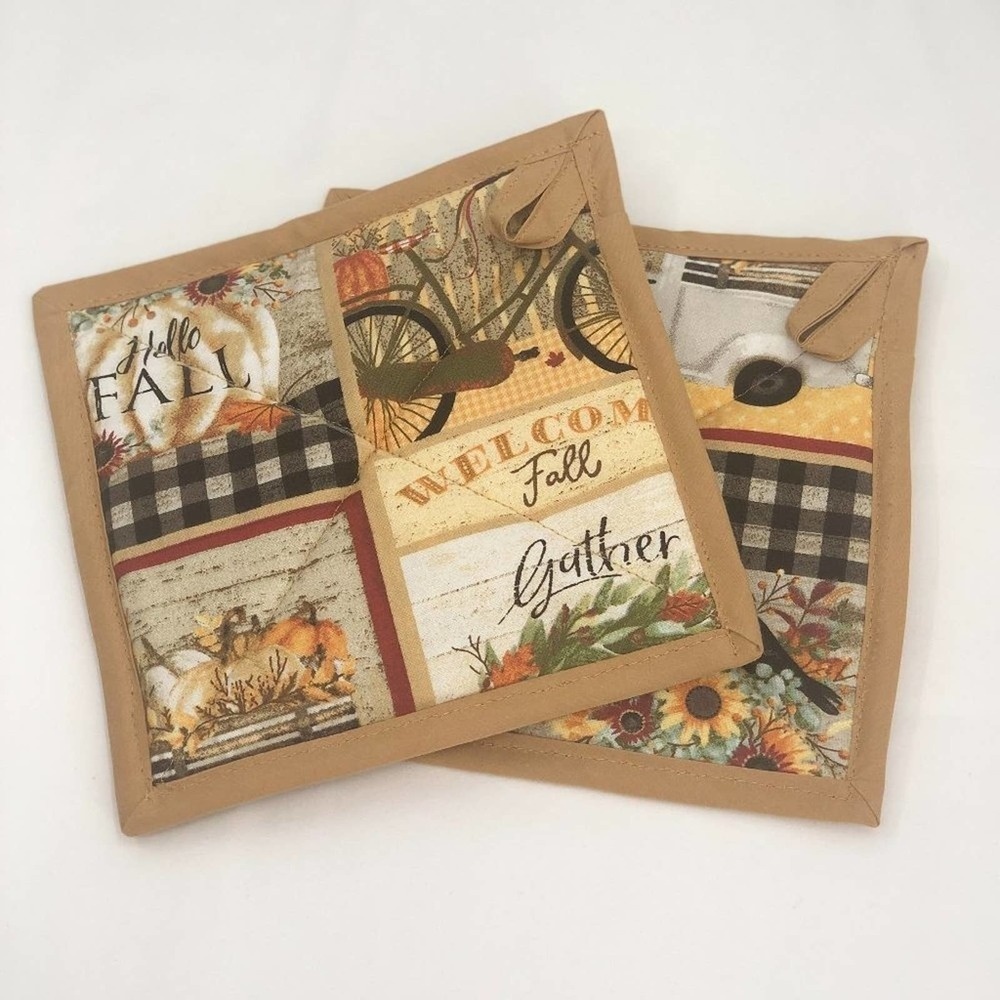 Fall theme handmade pot holders